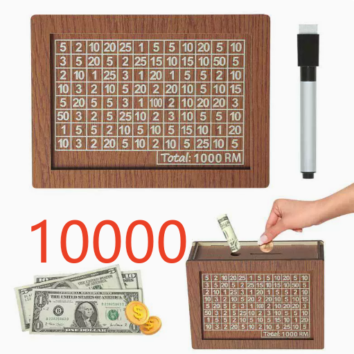 DIY Counter Money Box Wooden Savings Bank