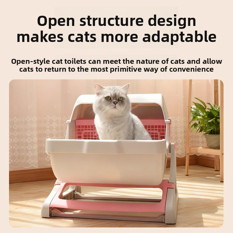 Semi-Automatic Tipping Cat Litter Box
