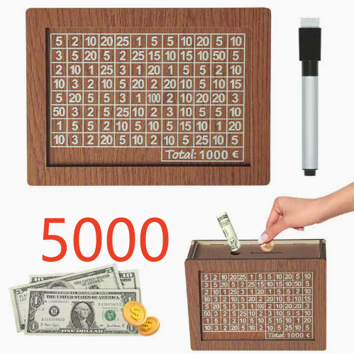DIY Counter Money Box Wooden Savings Bank