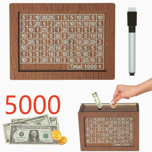 DIY Counter Money Box Wooden Savings Bank