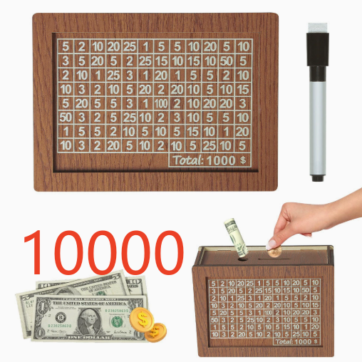 DIY Counter Money Box Wooden Savings Bank