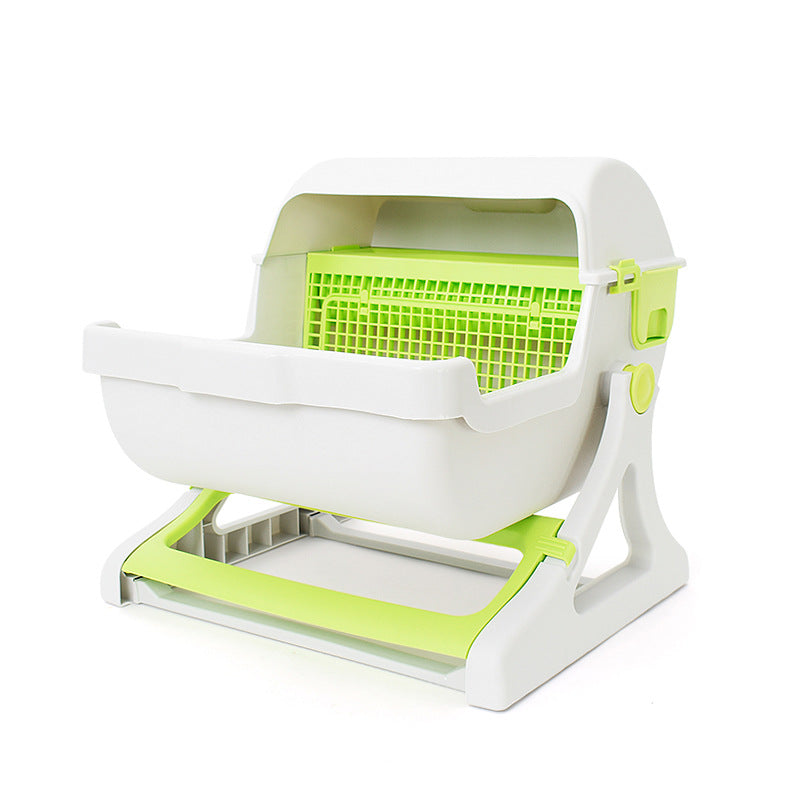 Semi-Automatic Tipping Cat Litter Box