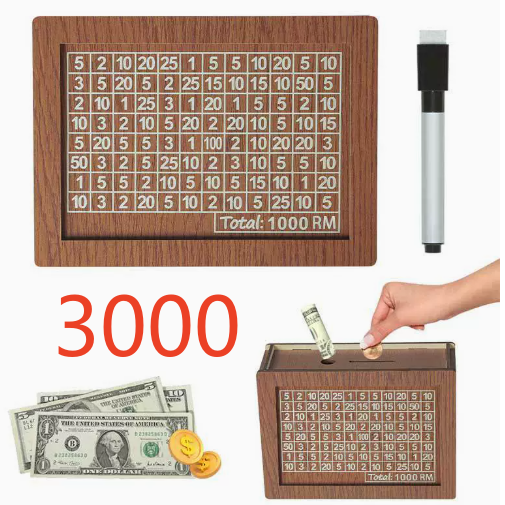 DIY Counter Money Box Wooden Savings Bank