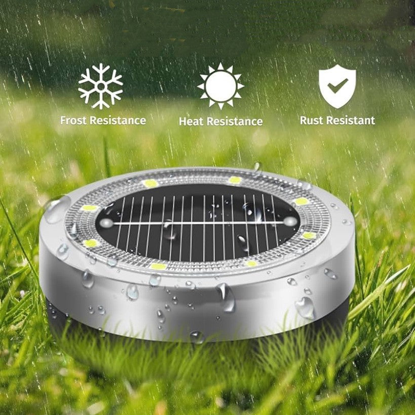 Solar Powered LED Garden Light with Stainless Steel Body