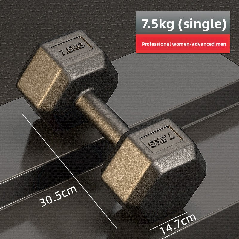 Hexagon Rubber Coated Dumbbell for Home Gym Training