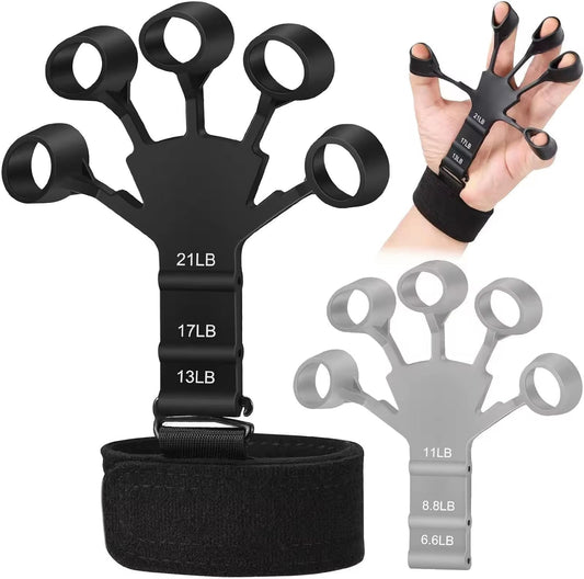 TRENDING Finger Strengthener Grip Trainer 6 Resistance Levels (6.6LB–21LB) for Rock Climbing, Musicians, Athletes, Rehabilitation, Arthritis Relief, Hand & Finger Exerciser for Men & Women