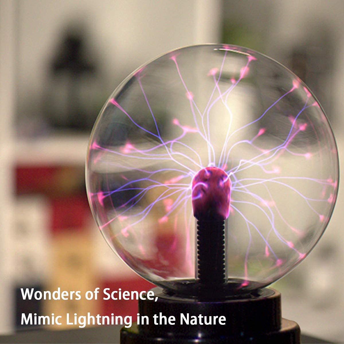 Plasma Ball/Light/Lamp, Static Electricity Globe Electric Lightning Ball, Touch Sensitive, USB Powered, Amazing Gift for Parties, Birthday and Holiday, 3 Inch, for Age Over 14 Years Old, LED
