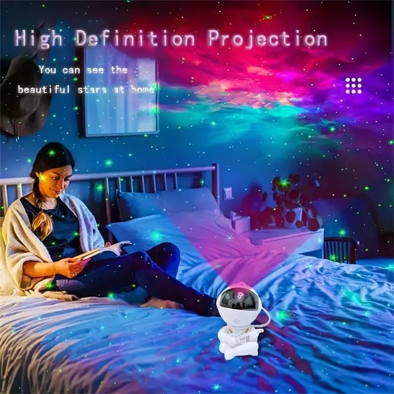 Astronaut Galaxy Projector Night Light – 360° Rotating Nebula Star Projector with Remote Control, Timer & Adjustable Head – Space Lamp for Kids’ Bedroom, Gifts, Gaming Room, Home & Décor