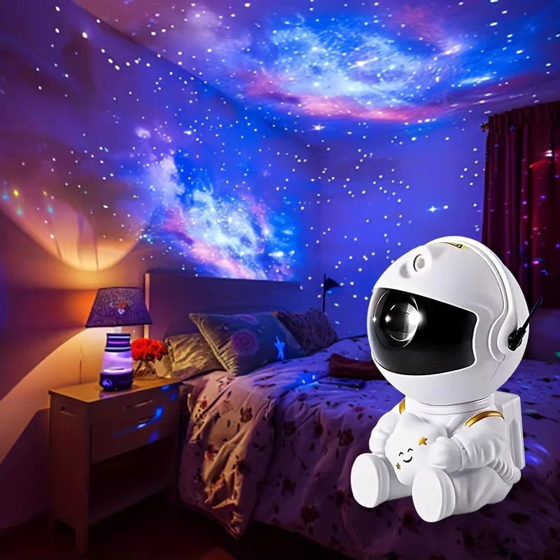 Astronaut Galaxy Projector Night Light – 360° Rotating Nebula Star Projector with Remote Control, Timer & Adjustable Head – Space Lamp for Kids’ Bedroom, Gifts, Gaming Room, Home & Décor