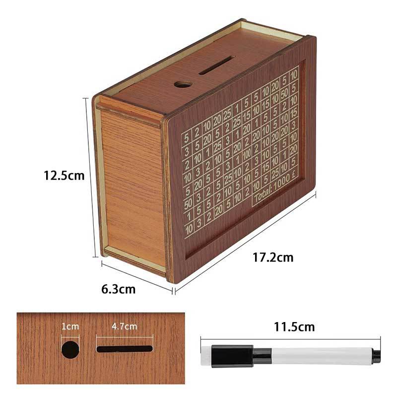 DIY Counter Money Box Wooden Savings Bank