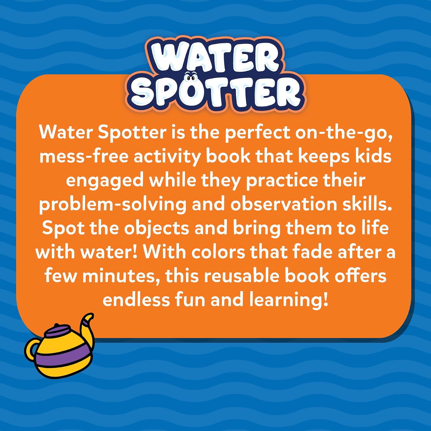 Skillmatics Reusable Search & Find Book – Water Spotter, Mess-Free Activity | Paint with Water Kit, Learning Activity, Animals, Screen-Free Fun, Travel Toy, Gifts for Boys & Girls Ages 4, 5, 6, 7, 8