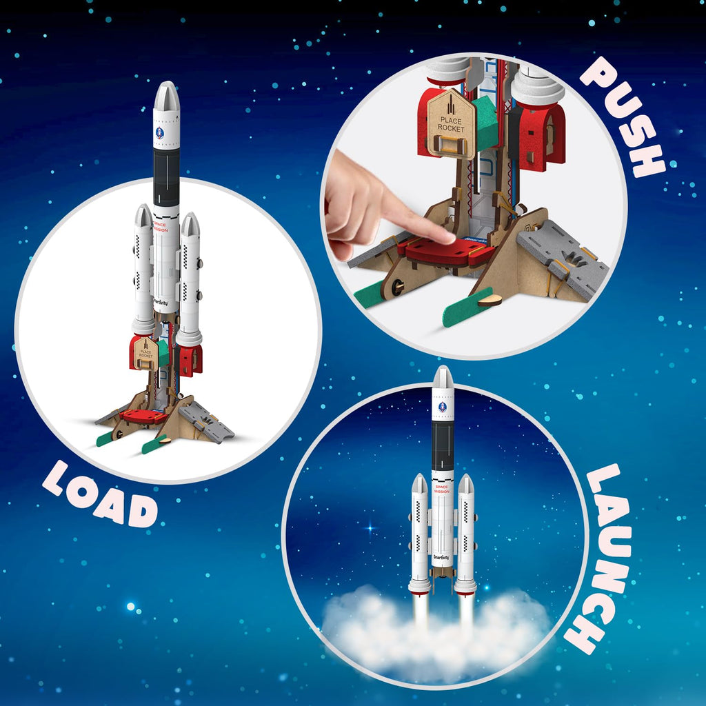 Smartivity DIY Rocket Launcher Kit for Kids 6, 7, 8, 9, 10, 11, 12 Years Old | Build Your Own Rocket and Launcher | Birthday Gift for Smart Kids | DIY Science Toy for Boys & Girls 6-12 Year