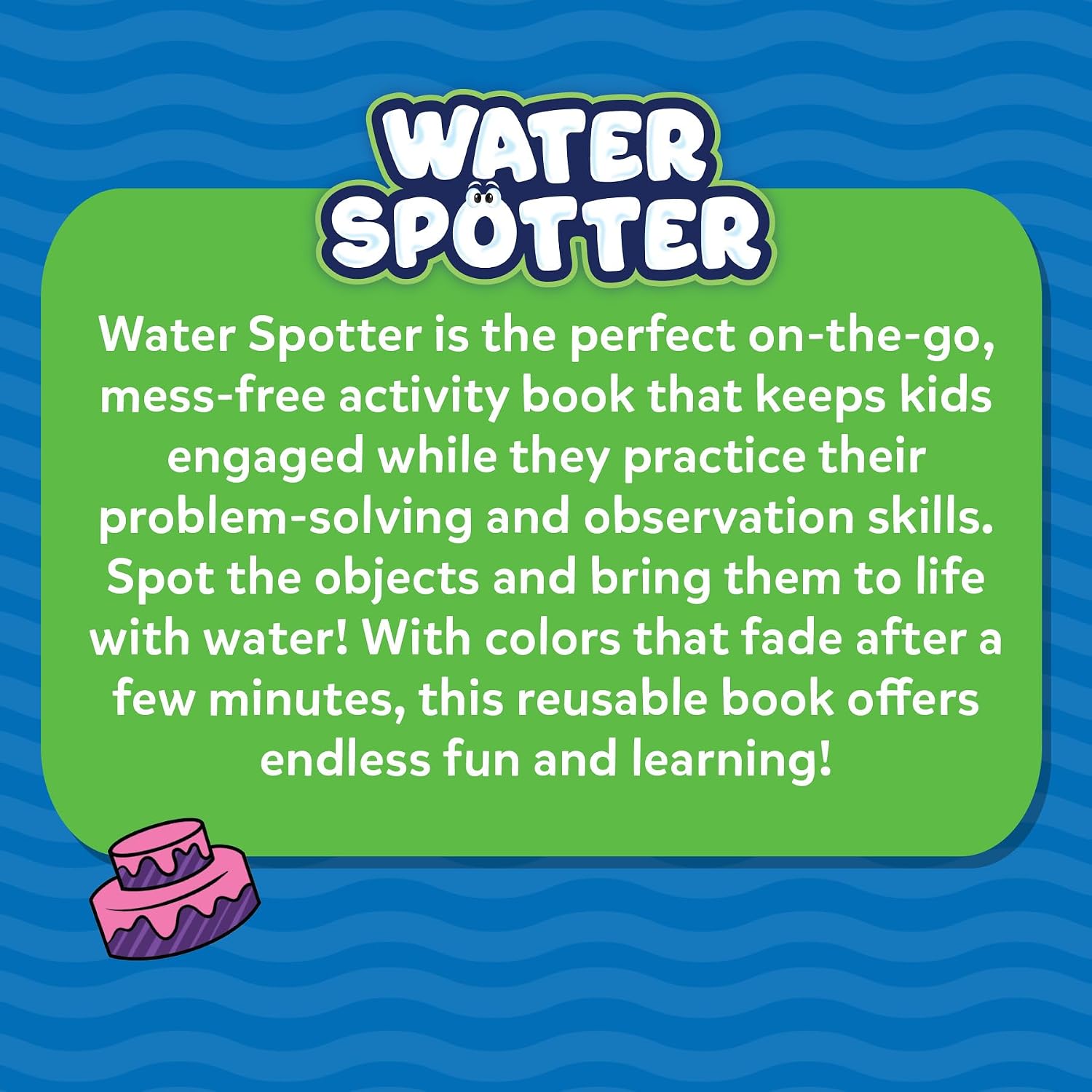 Skillmatics Reusable Search & Find Book – Water Spotter, Mess-Free Activity | Paint with Water Kit, Learning Activity, Animals, Screen-Free Fun, Travel Toy, Gifts for Boys & Girls Ages 4, 5, 6, 7, 8