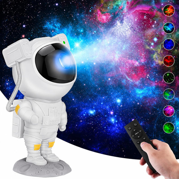 Astronaut Galaxy Projector Night Light – 360° Rotating Nebula Star Projector with Remote Control, Timer & Adjustable Head – Space Lamp for Kids’ Bedroom, Gifts, Gaming Room, Home & Décor