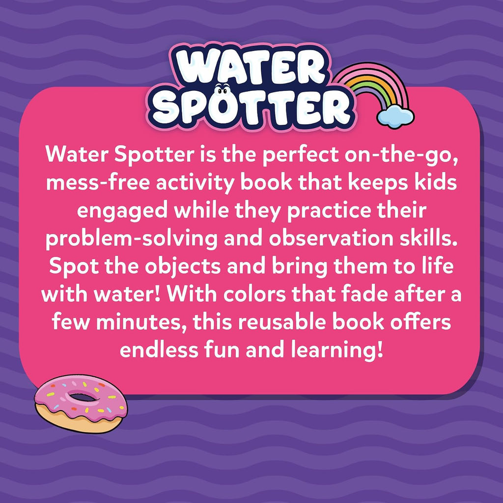 Skillmatics Reusable Search & Find Book – Water Spotter, Mess-Free Activity | Paint with Water Kit, Learning Activity, Animals, Screen-Free Fun, Travel Toy, Gifts for Boys & Girls Ages 4, 5, 6, 7, 8