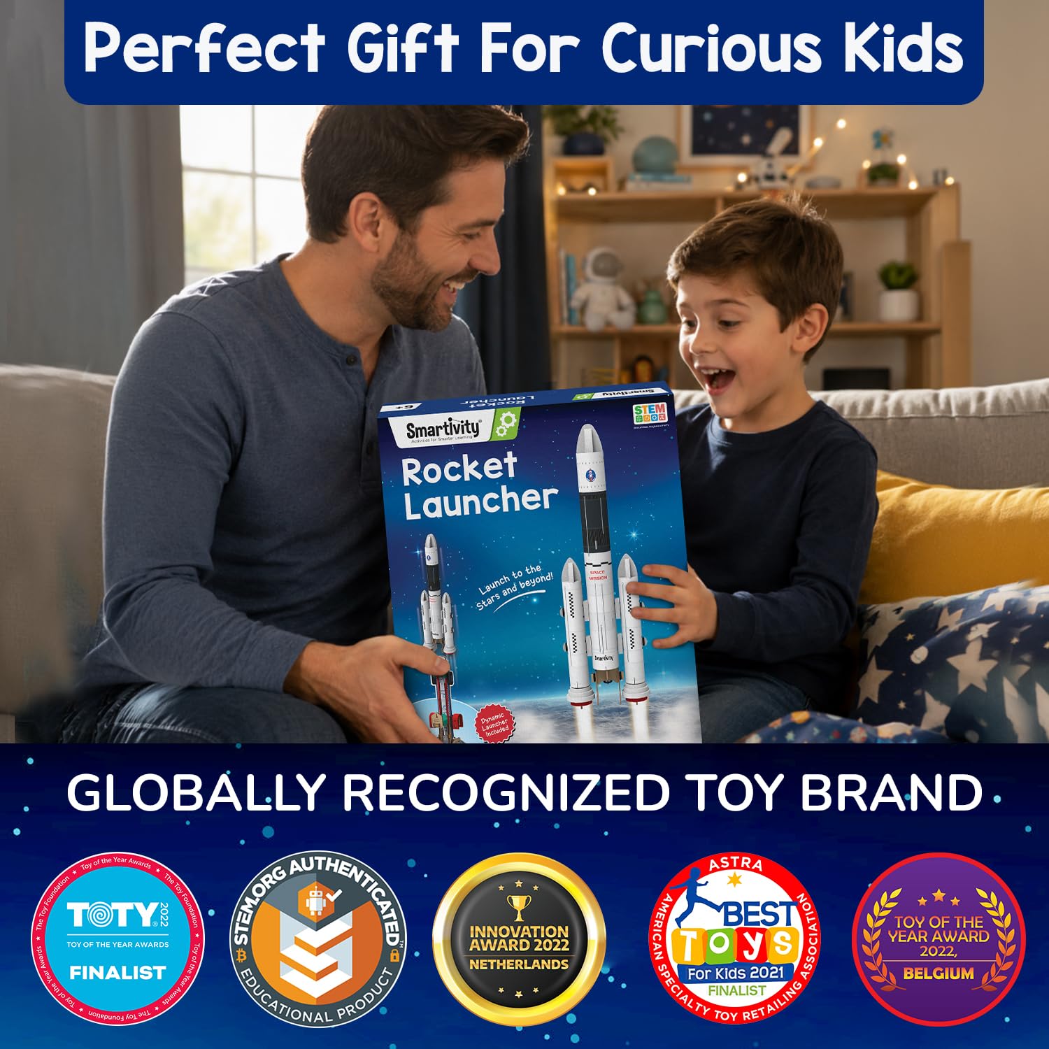 Smartivity DIY Rocket Launcher Kit for Kids 6, 7, 8, 9, 10, 11, 12 Years Old | Build Your Own Rocket and Launcher | Birthday Gift for Smart Kids | DIY Science Toy for Boys & Girls 6-12 Year