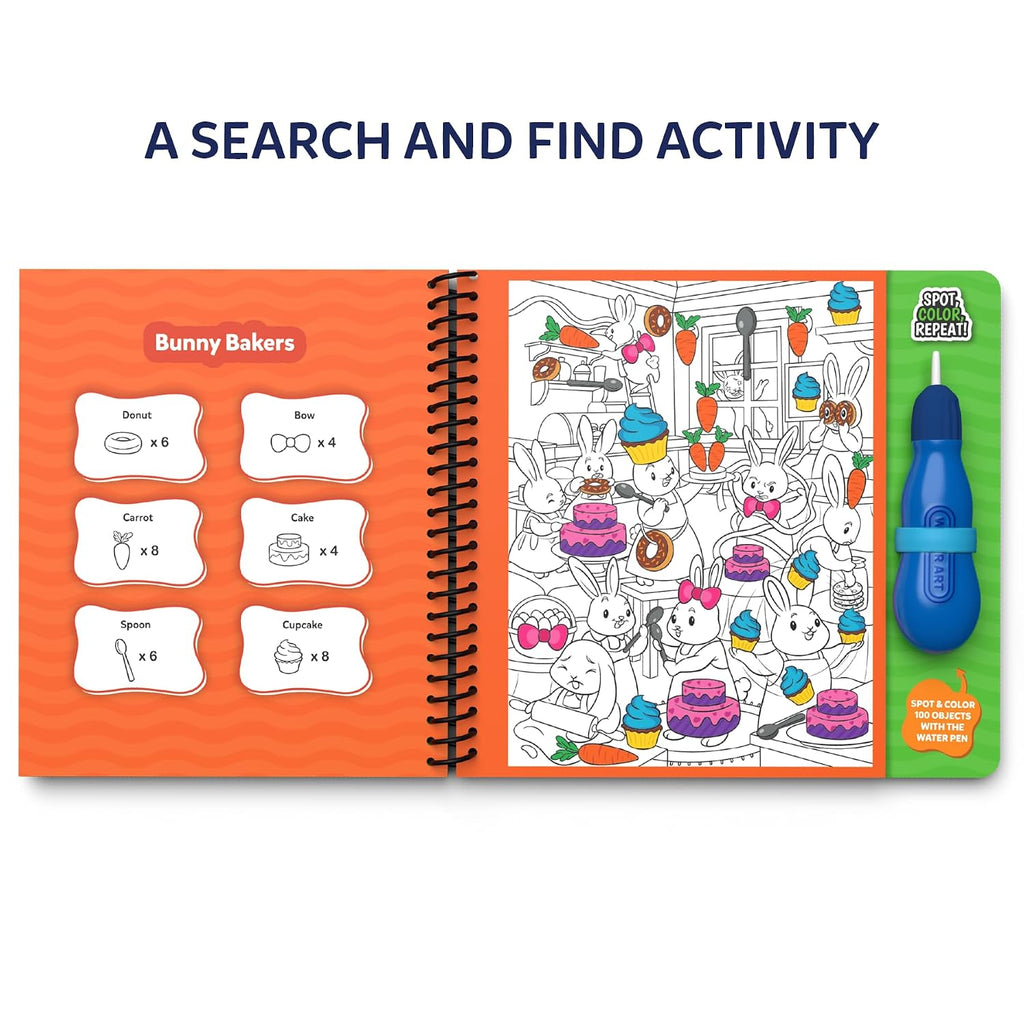 Skillmatics Reusable Search & Find Book – Water Spotter, Mess-Free Activity | Paint with Water Kit, Learning Activity, Animals, Screen-Free Fun, Travel Toy, Gifts for Boys & Girls Ages 4, 5, 6, 7, 8