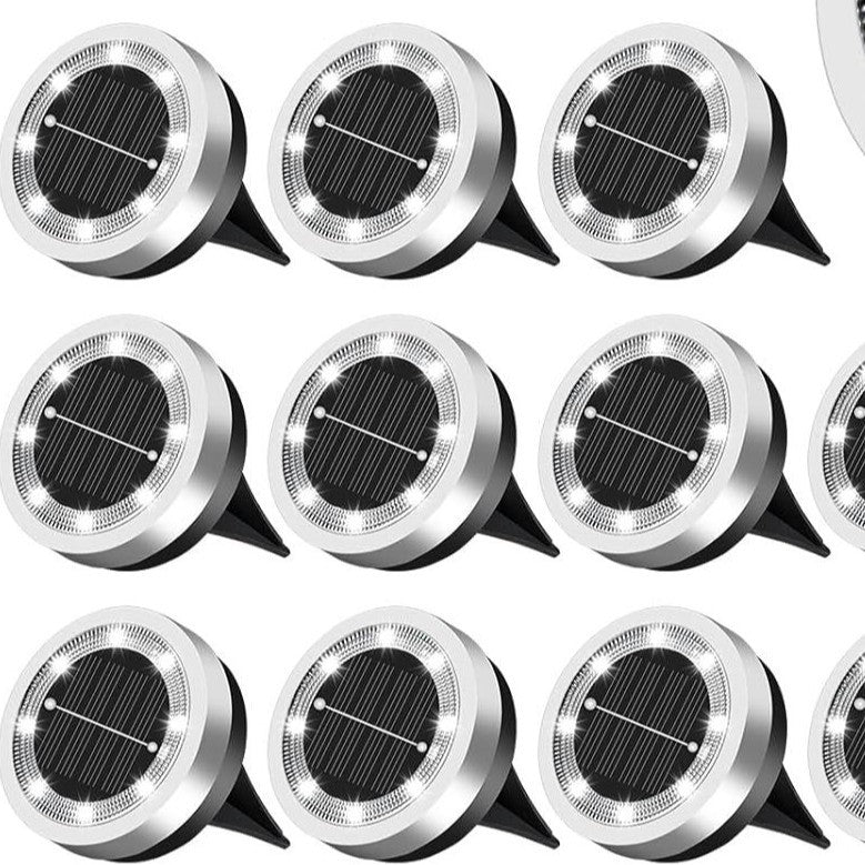 Solar Powered LED Garden Light with Stainless Steel Body
