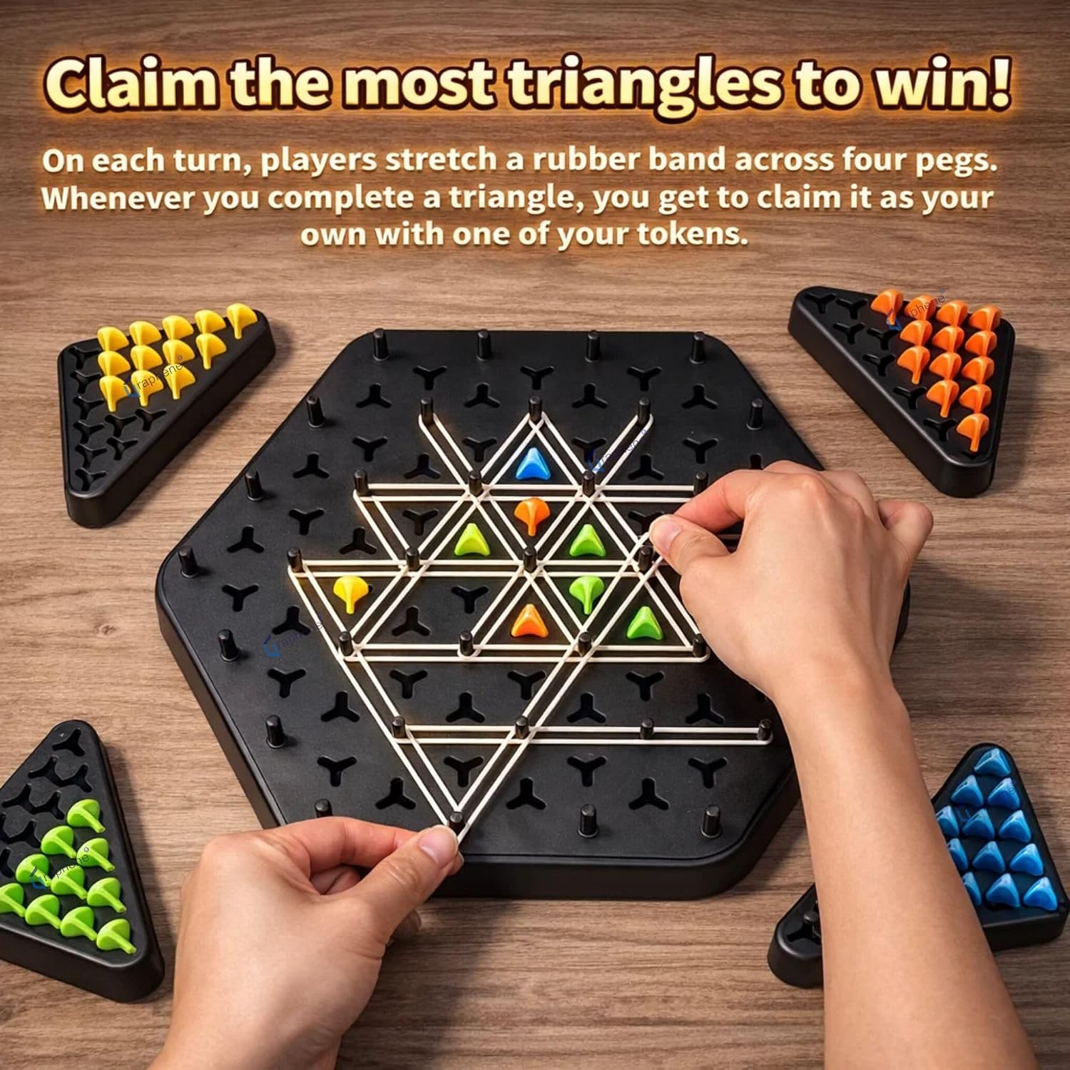 GRAPHENE Rope Challenge Puzzle Board Game for Kids Adults 5-14 Years Brain Teaser Logic Multi-Level Strategy Travel Family Fun Problem-Solving Memory Development Stress Relief Educational STEM Toy