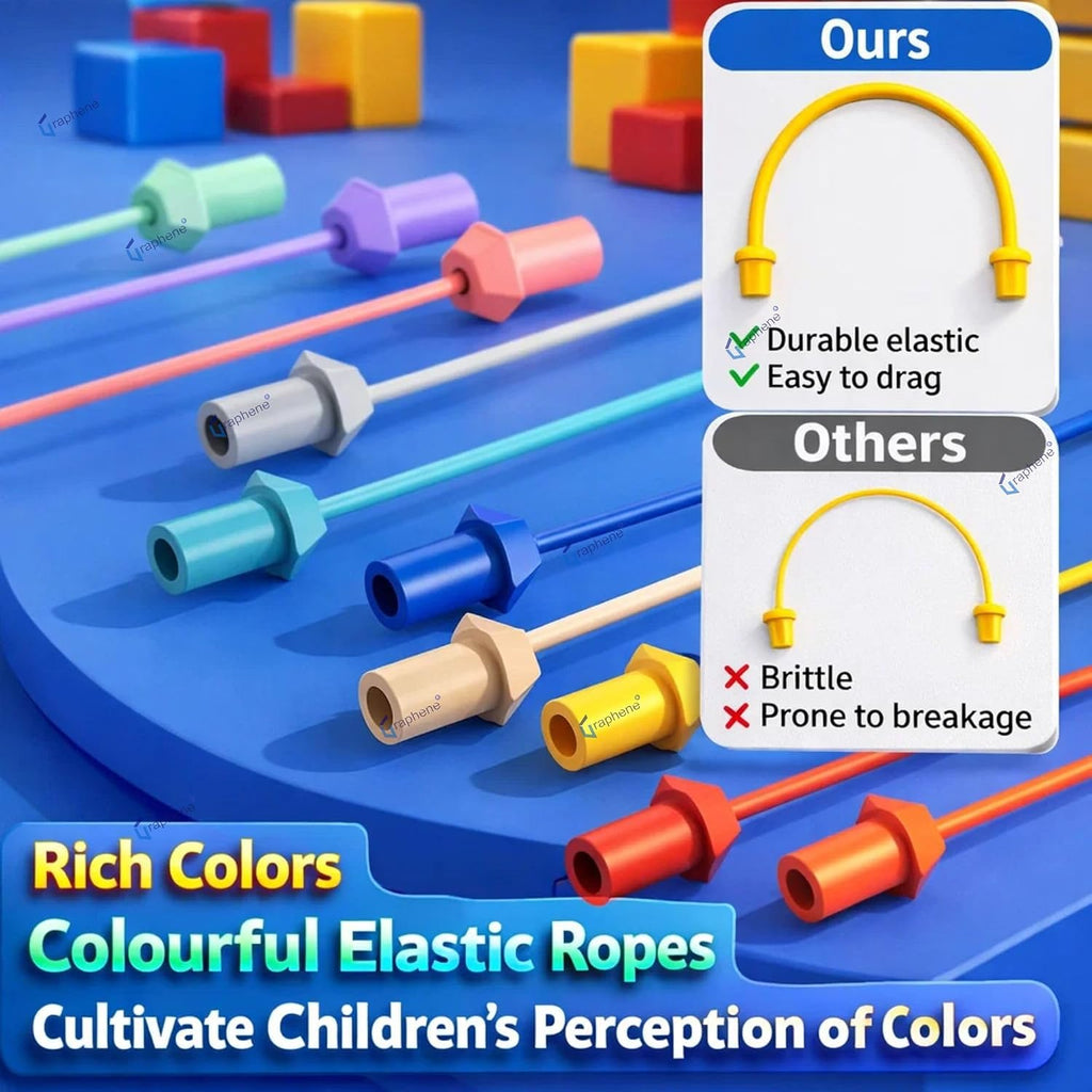 GRAPHENE Rope Challenge Puzzle Board Game for Kids Adults 5-14 Years Brain Teaser Logic Multi-Level Strategy Travel Family Fun Problem-Solving Memory Development Stress Relief Educational STEM Toy