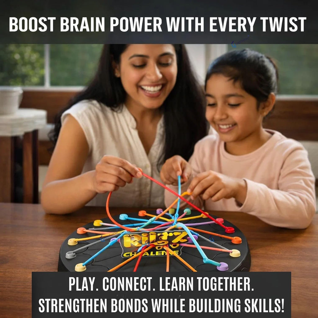 GRAPHENE Rope Challenge Puzzle Board Game for Kids Adults 5-14 Years Brain Teaser Logic Multi-Level Strategy Travel Family Fun Problem-Solving Memory Development Stress Relief Educational STEM Toy