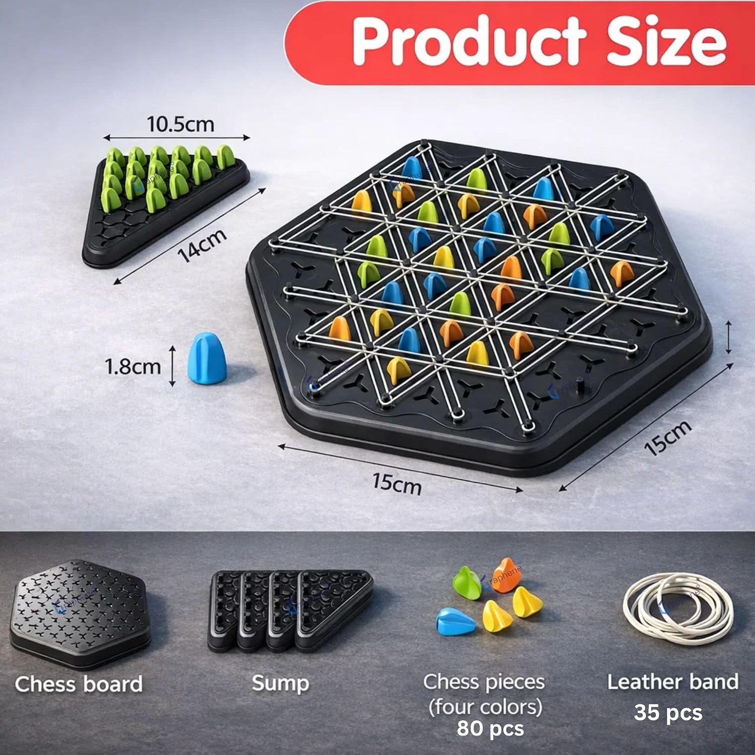 GRAPHENE Rope Challenge Puzzle Board Game for Kids Adults 5-14 Years Brain Teaser Logic Multi-Level Strategy Travel Family Fun Problem-Solving Memory Development Stress Relief Educational STEM Toy