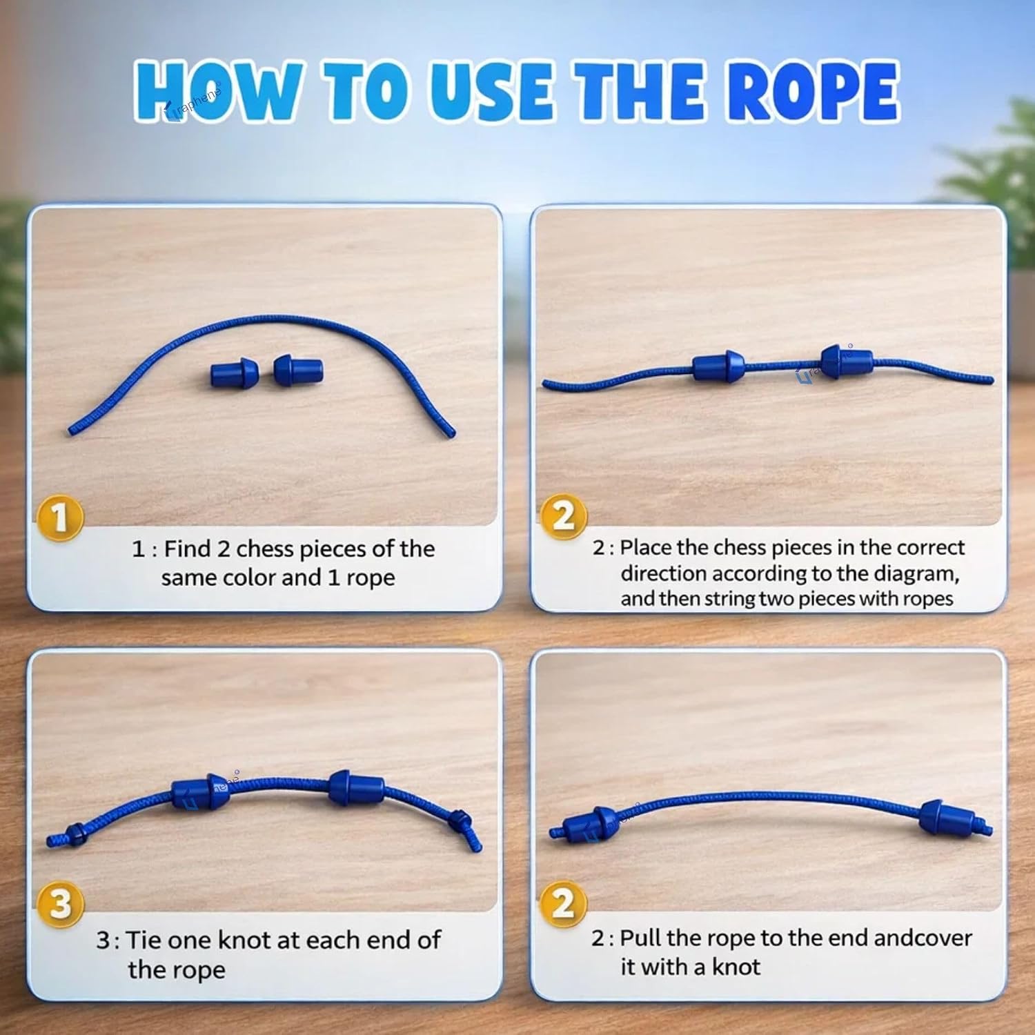 GRAPHENE Rope Challenge Puzzle Board Game for Kids Adults 5-14 Years Brain Teaser Logic Multi-Level Strategy Travel Family Fun Problem-Solving Memory Development Stress Relief Educational STEM Toy