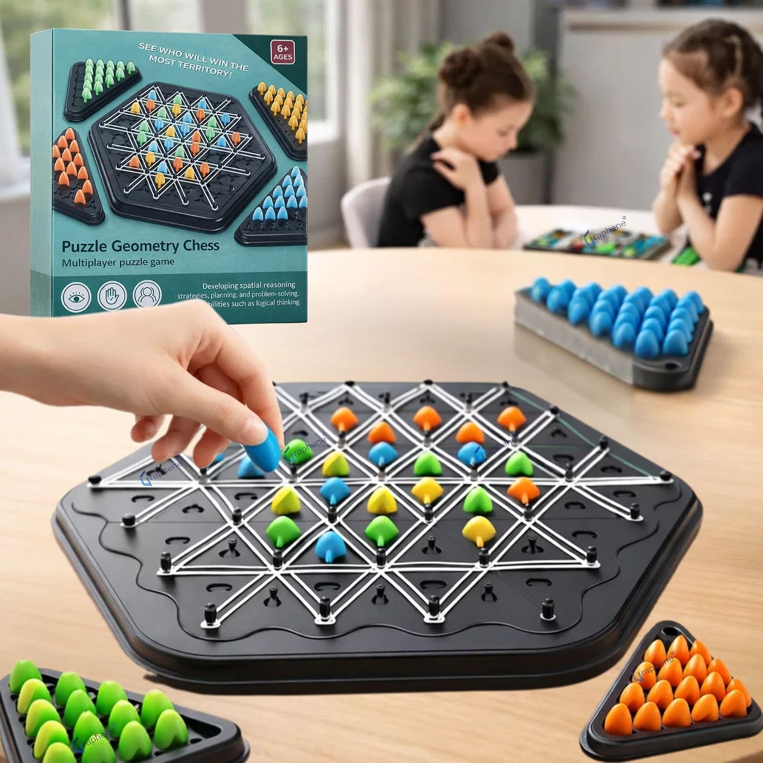 GRAPHENE Rope Challenge Puzzle Board Game for Kids Adults 5-14 Years Brain Teaser Logic Multi-Level Strategy Travel Family Fun Problem-Solving Memory Development Stress Relief Educational STEM Toy