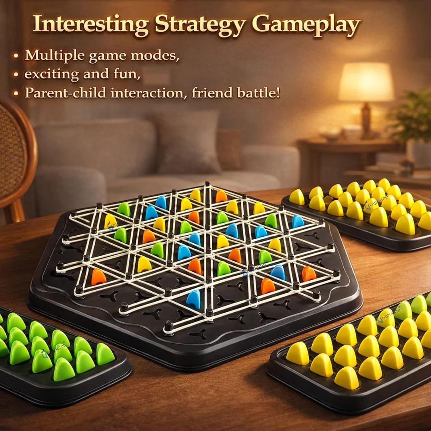GRAPHENE Rope Challenge Puzzle Board Game for Kids Adults 5-14 Years Brain Teaser Logic Multi-Level Strategy Travel Family Fun Problem-Solving Memory Development Stress Relief Educational STEM Toy