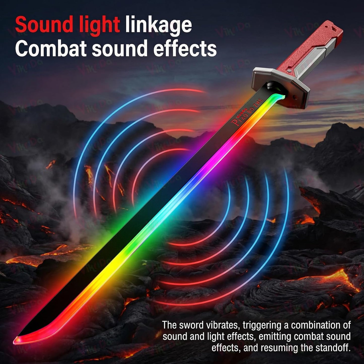 Neon Sword Spark Blade Toy with Hit Sensor, Sound & Fog Effect, Type-C Rechargeable / double edged spinning sword also available same effects as sword