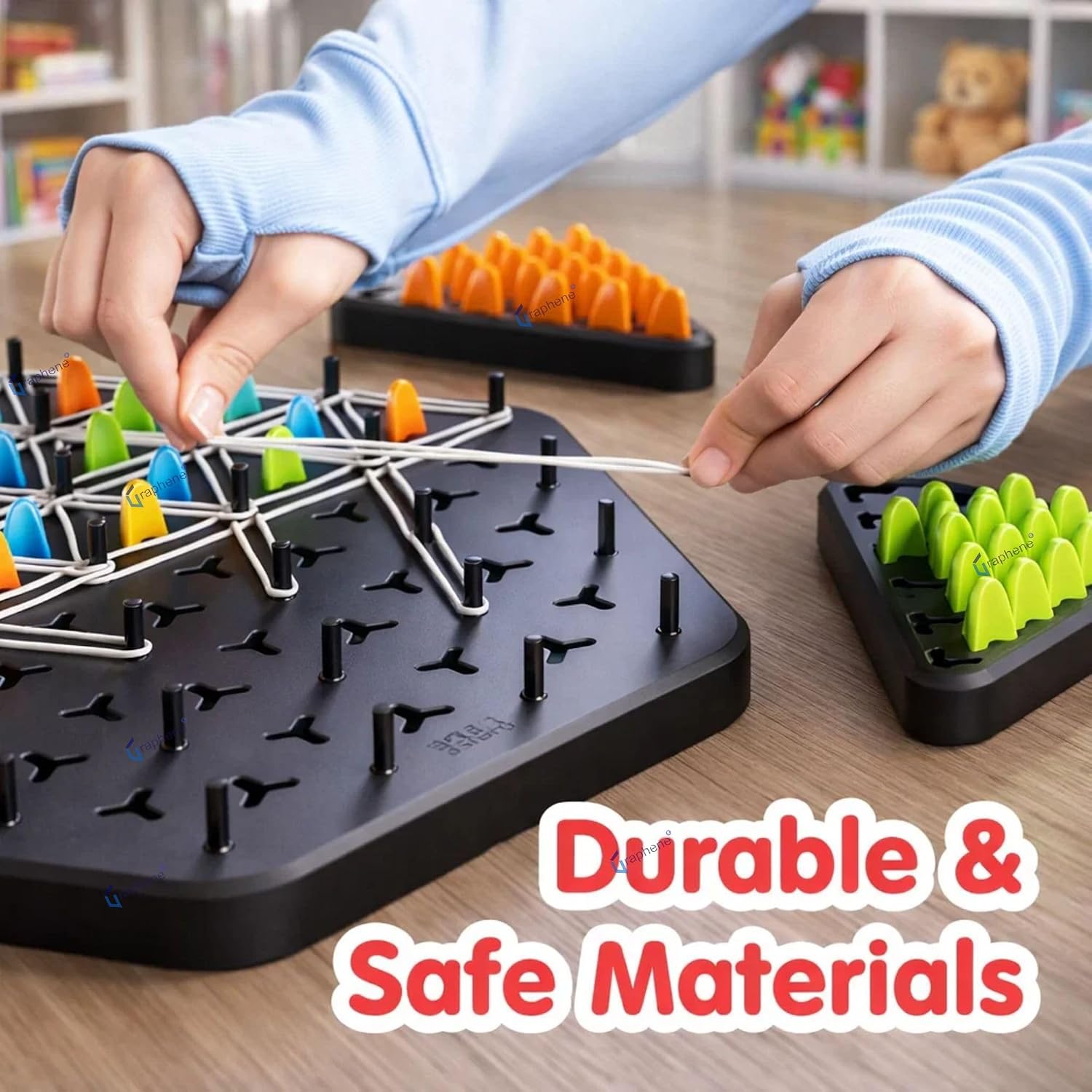 GRAPHENE Rope Challenge Puzzle Board Game for Kids Adults 5-14 Years Brain Teaser Logic Multi-Level Strategy Travel Family Fun Problem-Solving Memory Development Stress Relief Educational STEM Toy