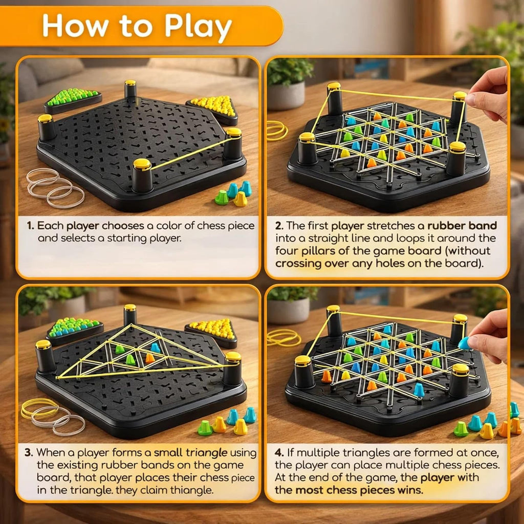 GRAPHENE Rope Challenge Puzzle Board Game for Kids Adults 5-14 Years Brain Teaser Logic Multi-Level Strategy Travel Family Fun Problem-Solving Memory Development Stress Relief Educational STEM Toy