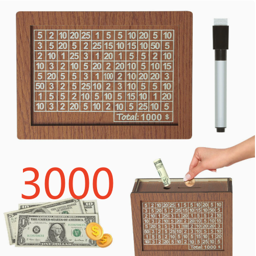 DIY Counter Money Box Wooden Savings Bank