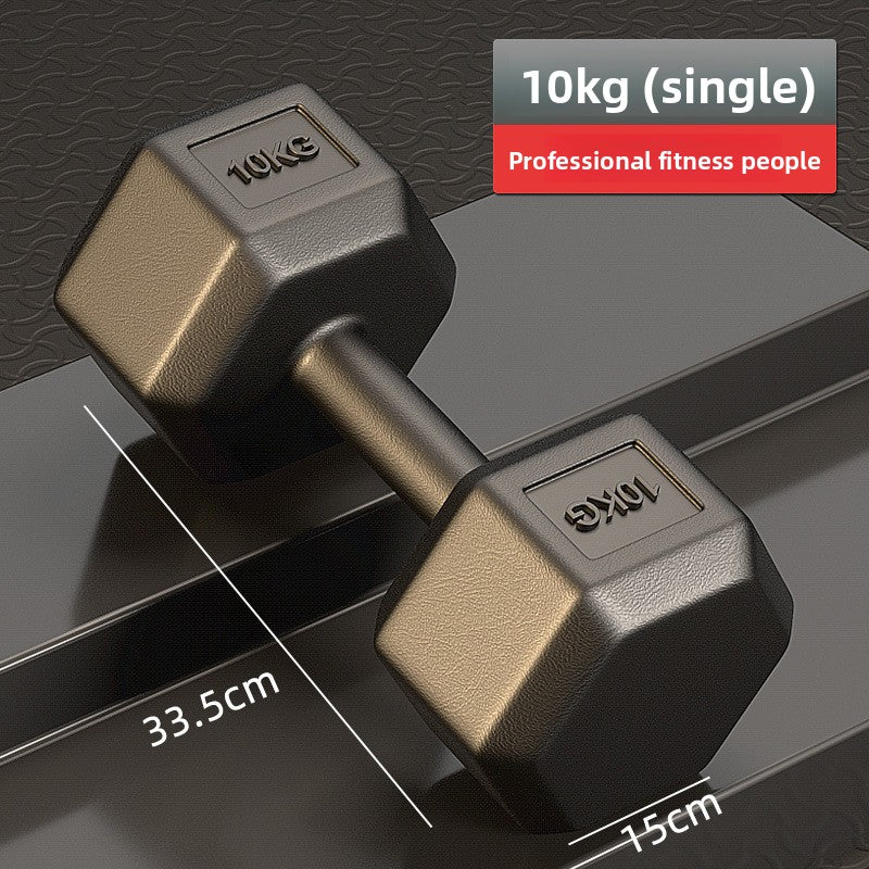 Hexagon Rubber Coated Dumbbell for Home Gym Training