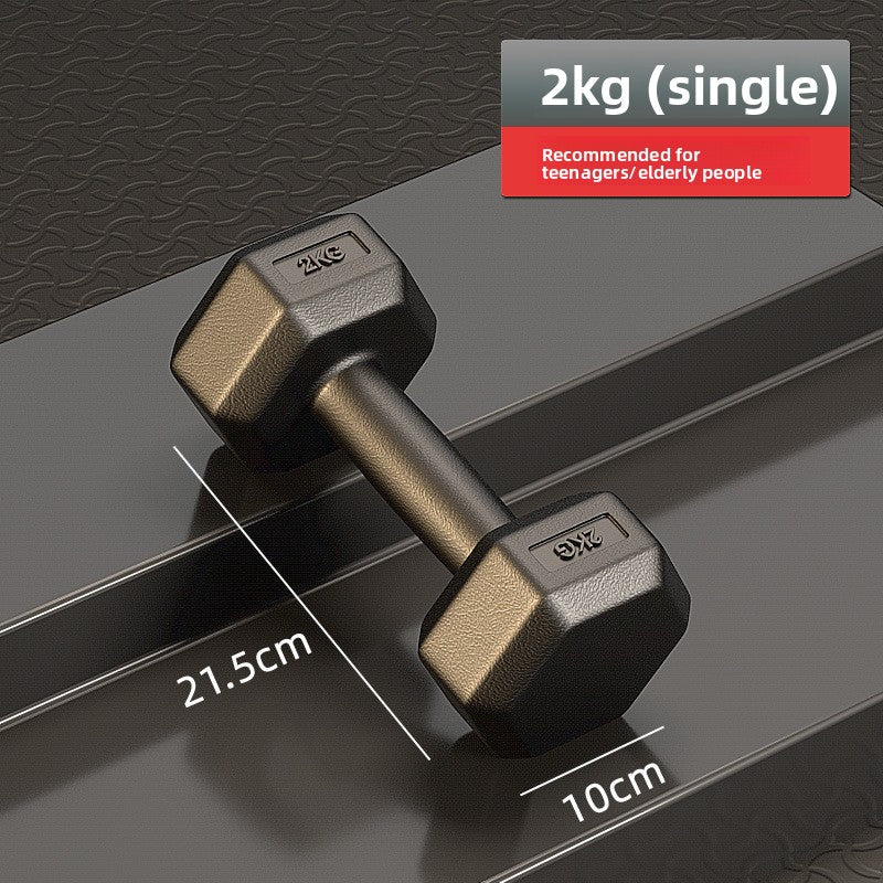 Hexagon Rubber Coated Dumbbell for Home Gym Training