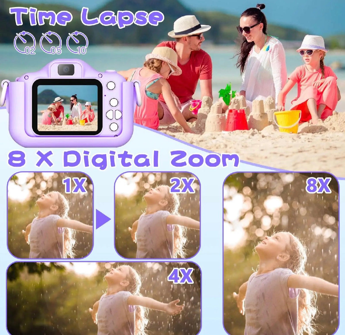 New Unicorn Kids Camera Toys Cute Horse 32MP1080P HD Digital Camera for Toddler Kid Christmas Birthday Festival Children Gifts