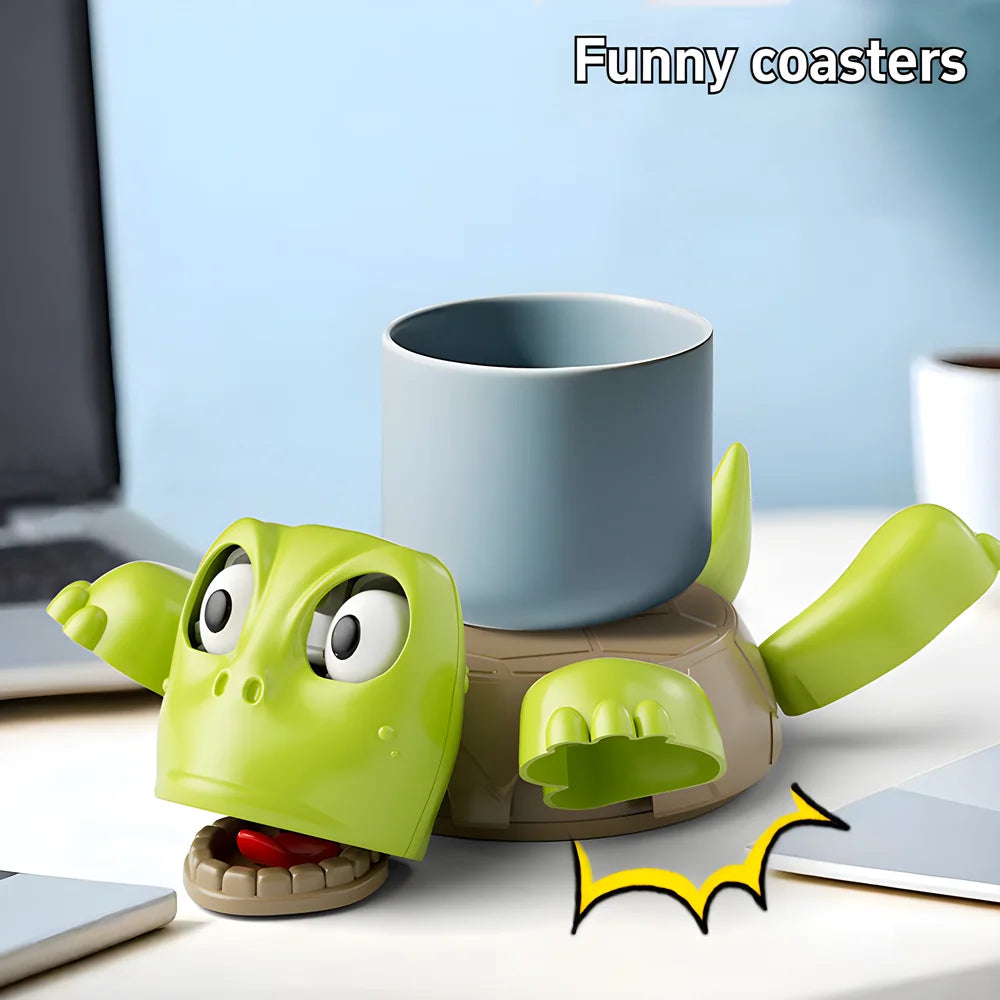3D Printed Quirky Turtle Coaster Insulated Coaster Ornament Stress Relieve Fun Coaster Turtle Cup Pad Bugsy Doll Mug Base Decor