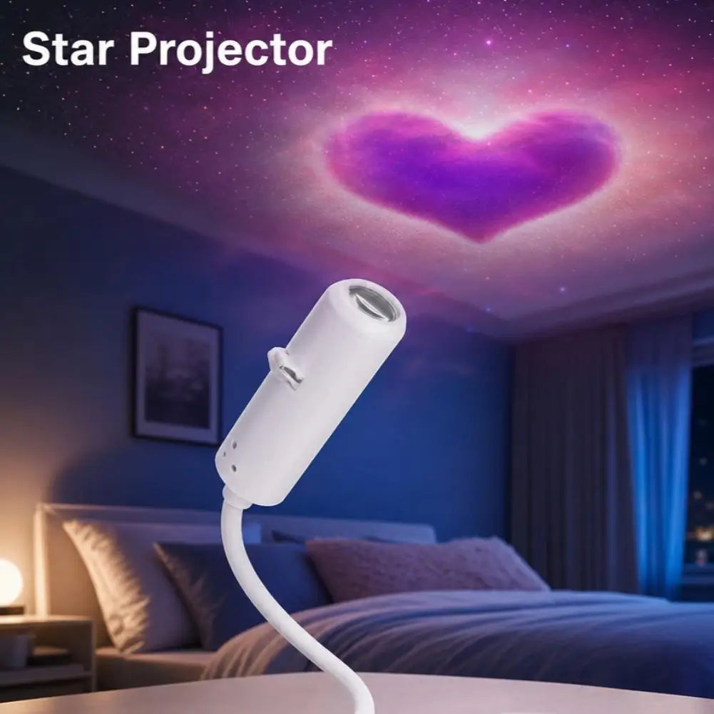 USB Starry Sky Projector Lamp with Clear Image Adjustable Brightness Touch Control 2-in-1 Night Light And Star Projector