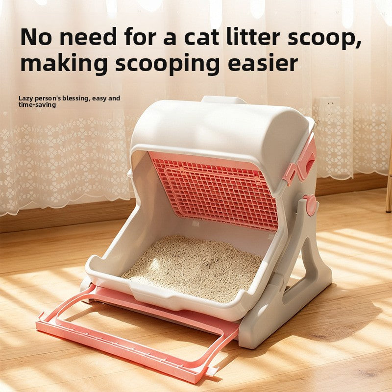 Semi-Automatic Tipping Cat Litter Box