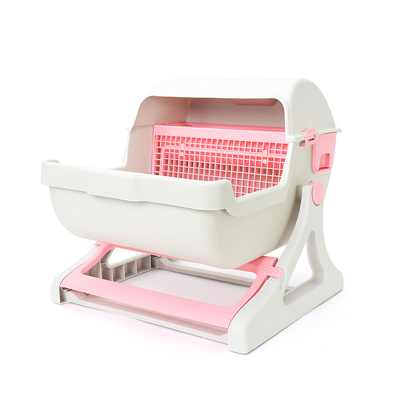 Semi-Automatic Tipping Cat Litter Box