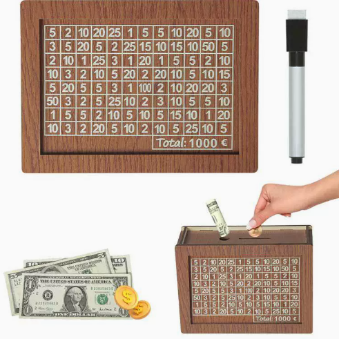 DIY Counter Money Box Wooden Savings Bank