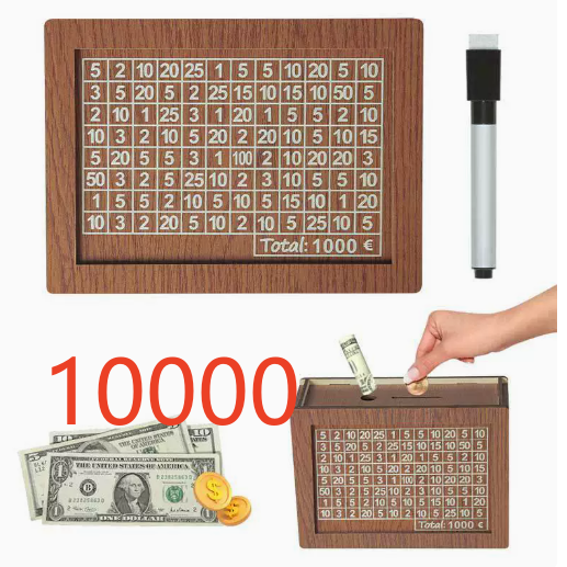 DIY Counter Money Box Wooden Savings Bank