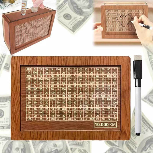 DIY Counter Money Box Wooden Savings Bank