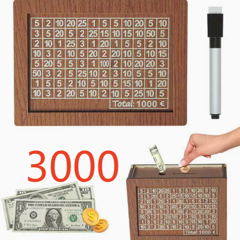 DIY Counter Money Box Wooden Savings Bank