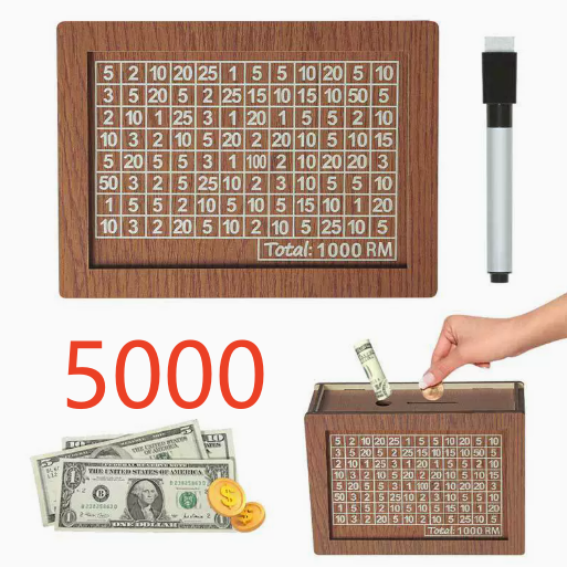 DIY Counter Money Box Wooden Savings Bank